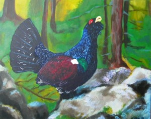 Capercaillie Capercaillie, acrylic, 30"x20"