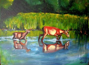 Through the burn Through the burn, acrylic, 30"x20"