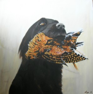Black labrador retrieving woodcock Black labrador retrieving woodcock