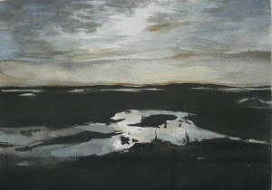 On the marsh On the marsh, aqarelle, A5